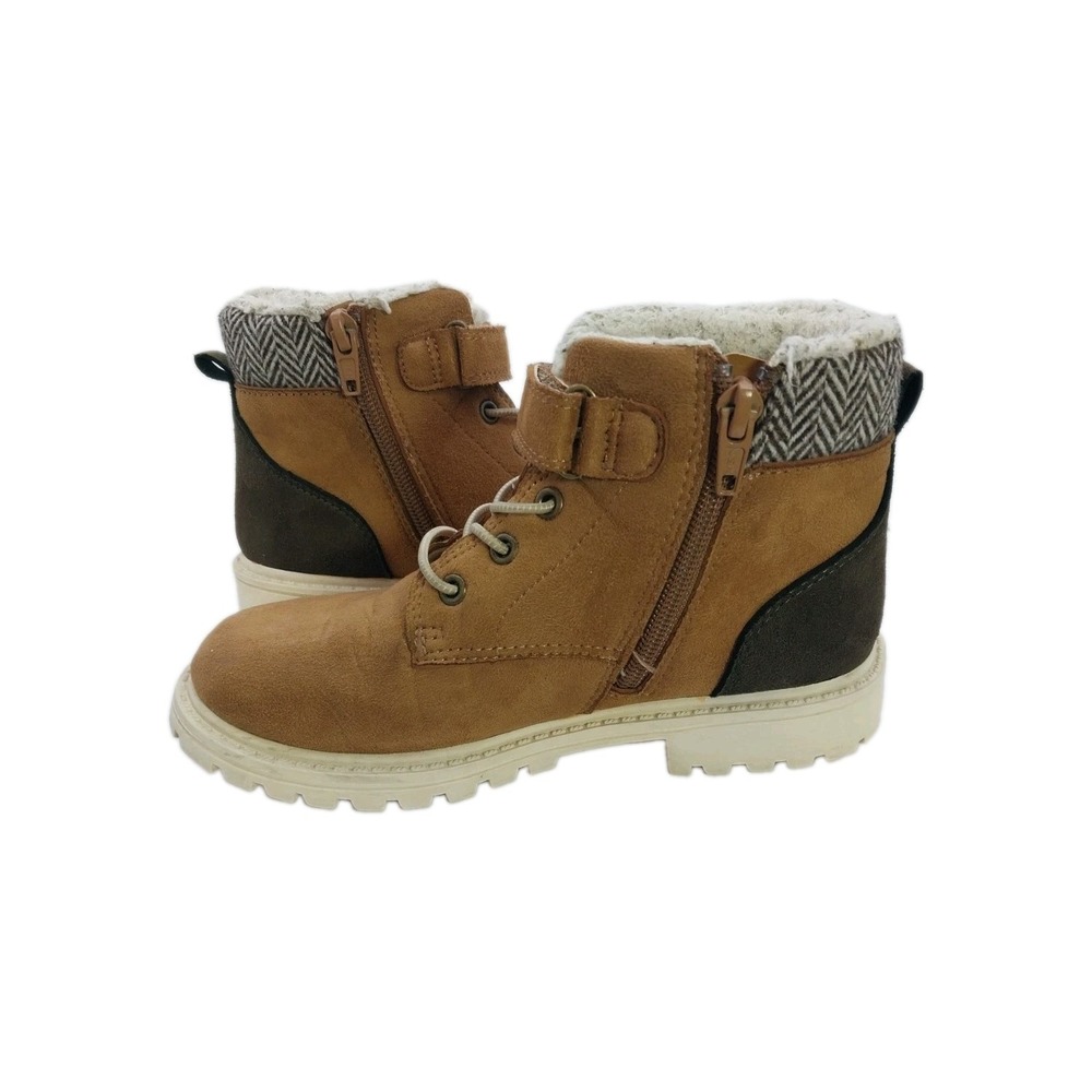 Lily & Dan Childrens Brown Lace Up Winter Boots Casual Hiking size 13/ 1 Youth
